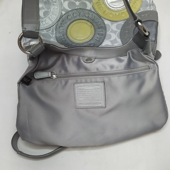 Coach Multicolor Round Patchwork Canvas Leather 3 Compartments Shoulder Bag - Picture 11 of 15